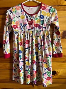 Hanna Andersson Floral Play / Day Dress Girls Long Sleeve Size 130 8 - Picture 1 of 4