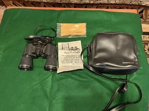 VINTAGE TASCO ZIP 10X50 Binoculars W PAPERWORK+ Case + Cloth TESTED WORK GREAT - Picture 1 of 4