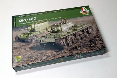 ITALERI Military Model 1/56 WWII Russian KV-1/KV-2 Scale Hobby 15763 T5763 - Image 1 of 2