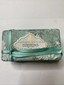 ZENI 2 Bars Of Soap 7.0 Oz Each - White Musk Fine Triple Milled New - Picture 1 of 2