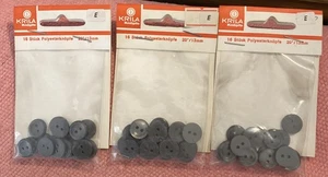 48 Polyester Knöpfe 13mm Anthrazit  - Bild 1 von 2