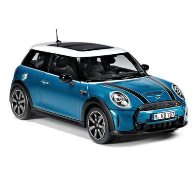 GENUINE MINI COOPER S 1:18 MODEL GIFT 80435A21537 NEW IN BOX ISLAND BLUE - Image 1 of 3