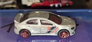 Vintage Hot Wheels 2008 Lancer Evolution Silver Rare w/red Wheels Original Old + - Picture 1 of 2