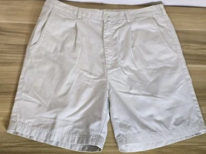 Vintage Nike Golf Chino Shorts 34W White Men’s Pockets Casual Cotton Jorts Cargo - Picture 1 of 13