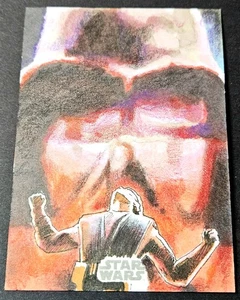 Topps Star Wars Galaxy Chrome Sketch 1/1 Darth Vader Anakin Skywalker Mortis - Picture 1 of 2