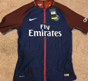 New! PSG NIKE 2017 Fly Emirates SOCCER HOME JERSEY #10 NEYMAR Jr Mens Sz XL NWT - Picture 1 of 12