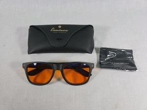 Luminere Blaulicht blockierende Brille Premium schwarzes Gestell orange Gläser - Bild 1 von 6