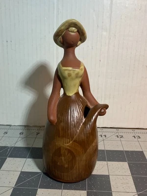 Vintage Ceramic Dry Flower Vase Girl - Image 1 of 4