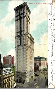 Vintage NY Postcard New York Times building at 42nd and Broadway 1906 - Picture 1 of 3