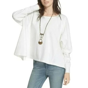 Free People Pullover Cupcake Sunrise Dolman Sleeve Top Ivory Medium - Bild 1 von 4