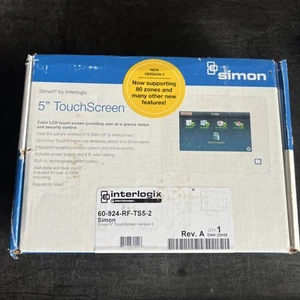 Simon By Interlogix Wireless Security System: 60-924-RF-TS5-2 5” Touchscreen I06 - Picture 1 of 6