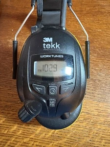 3M Tekk Hearing Protection Work Tunes AM/FM Radio Tuner Headphones Yellow Black - Picture 1 of 7