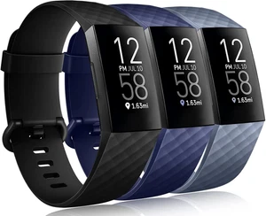 Confezione 3 Fasce Silicone per Fitbit Charge 4 / Charge 3 / Charge 3 SE Ricambio - Foto 1 di 8
