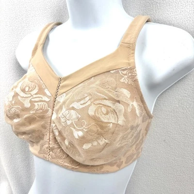 WACOAL Awareness Full Figure Seamless Wire Free Bra 34DDD 85276 Sand Nude Beige - Image 1 of 4