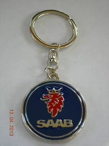SAAB METAL KEY FOB KEY RING KEYCHAIN SONETT 900 9000 9-3 9-4X 9-5 92 - Picture 1 of 2