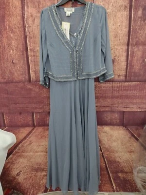 Vestido Jkara Marou, Color Azul Polvoriento, Talla 4 Foto 1 de 4