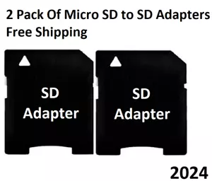 2 Pack Micro SD TF TransFlash to SD Memory Card Converter Adapter SD Card - Picture 1 of 1