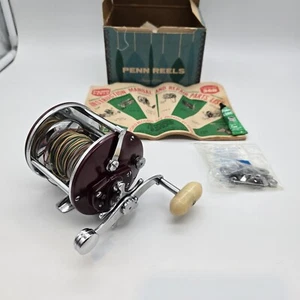 PENN PEER NO. 209 Level Wind Fishing Reel Made In USA W/ Box, Manual, Extras VTG - Picture 1 of 18