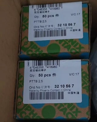 50PCS Phoenix Contact 3210567 double-layer terminal block PTTB 2,5 - Image 1 of 2