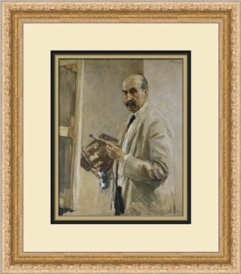 Autorretrato Max Liebermann frente al caballete estampado enmarcado personalizado Foto 1 de 2