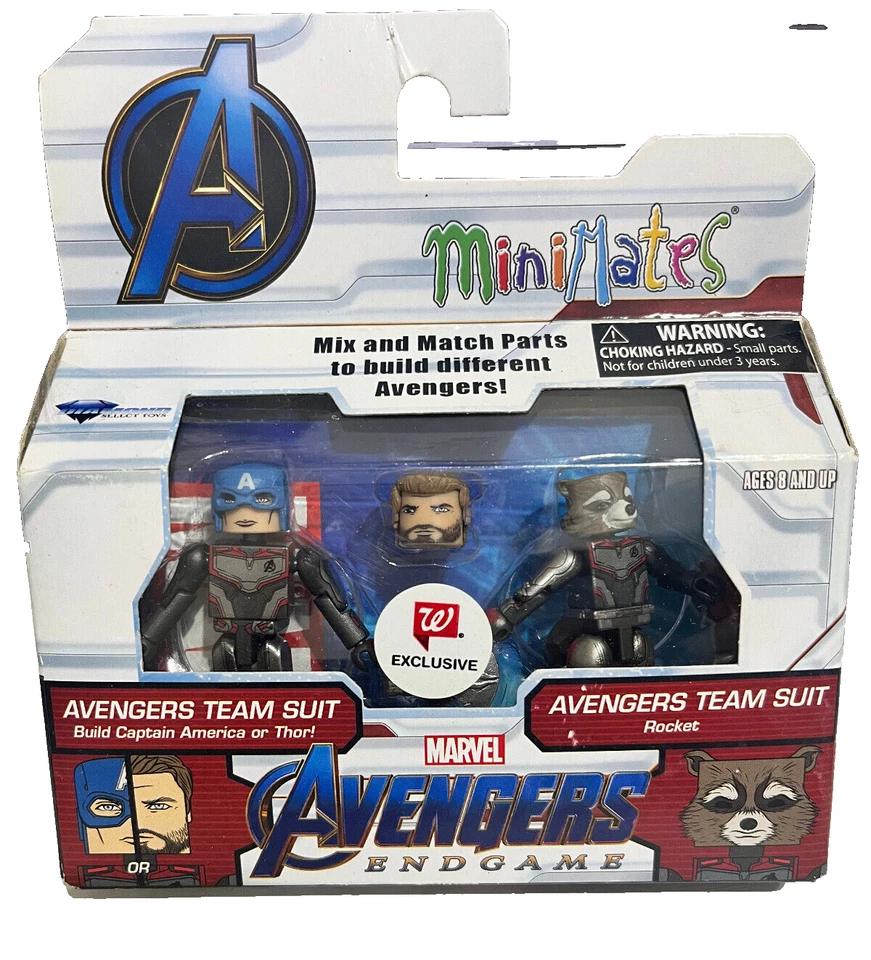 Minimates Avengers Endgame Team Suit Captain America / Thor & Rocket Walgreens