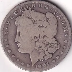 1901-O ARGENTO Morgan Dollar - VG - #100 - BELLA MONETA - BEL COLORE - Foto 1 di 2