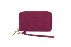 Foley & Corinna 165564 Women's City Chatter Leather Pink Wristlet Wallet - Picture 1 of 3