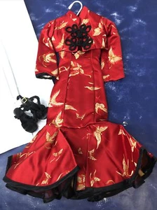 20” Artisan Made Outfit For Cissy Sized Dolls Asian Red Silk Dress JacketSet i53 - Picture 1 of 18