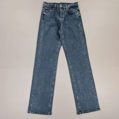 7 For All Mankind Womens Jeans Blue W26 L33 High Waist Straight Stretch Tess - Image 1 of 4