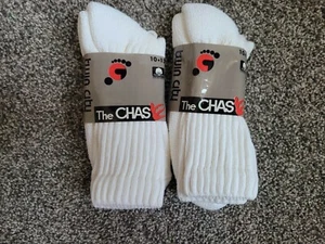 2 Pairs Twin City The Chase Tube Socks Men's Mid Calf White New 10-13 A10 - Picture 1 of 7