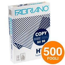 Carta A4 80gr Bianca Fabriano HW Hyper White Stampante Fotocopie Risma 500 Fogli
