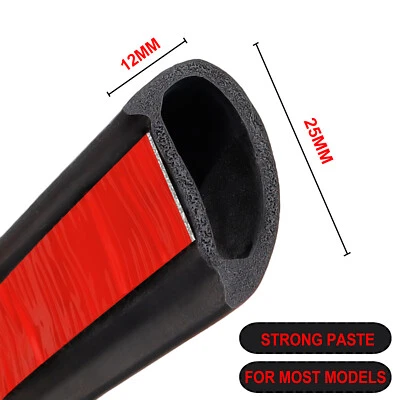 2 m Autotürdichtung Gummidichtung Selbstklebend Dichtband Kfz Tür Fenster D-Typ - Bild 1 von 4