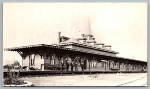 Postcard Wolfeboro New Hampshire 1970s REPRO Sanbornville Railroad Station Depot - Picture 1 of 2