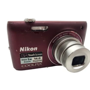 Nikon COOLPIX S4100 Digital Camera 14MP 5x Optical Zoom with Accessories Purple - Picture 1 of 9