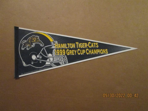 CFL Hamilton Tiger-Cats Vintage 1999 Grey Cup Champions Team Logo Pennant Cover