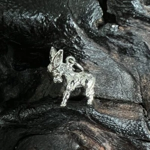 Vintage Sterling Silber Charm Esel Pantolette große Ohren süß Haustier - Bild 1 von 12