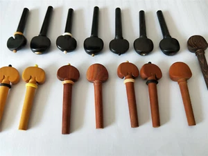 4 PCs Violin Pegs 4/4 Ebony String Turing Button Rose wood Boxwood Jujube Pegs - Picture 1 of 21