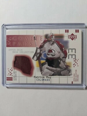 2002-03 Upper Deck Mask Collection Goalie Pads Patrick Roy GP-PR  - Image 1 of 2