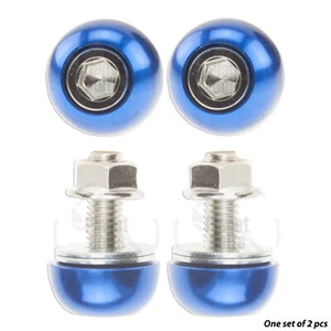 Anillo CNC de montaje en coche de motocicleta con perno de matrícula azul - Imagen 1 de 3