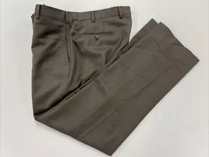 VITALE BARBERIS CANONICO J Hilburn Men's Gray/Brown Wool Dress Pants 34X30 $395 - Picture 1 of 8