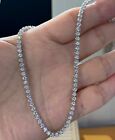 10.00 Ct Round Cut Lab Created Diamond Women's Necklace 14K White Gold Plated