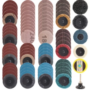 81Pcs 2" Type R Roll Lock Sanding Discs Pads For Die Grinder Quick Change Discs - Picture 1 of 10