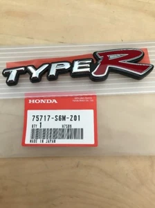GENUINE JDM INTEGRA TYPE R EMBLEM 75717-S6M-Z01 HONDA 02-06 RSX DC5 DC2 ACURA - Picture 1 of 8