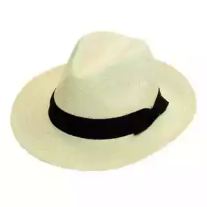Sombrero de Panamá Fedora de Paja para Hombre, Talla Única - Imagen 1 de 2