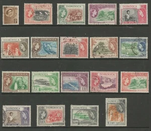 DOMINICA 1954-62 FULL SET SG 140/58 FINE USED Cat £60 - Picture 1 of 1