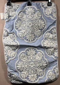 Hahadidi Pillow Cover Light Blue With White Geometrical Pattern - Picture 1 of 11