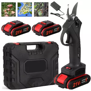 Electric Pruning Shears,w/ 2 Rechargeable 21V Battery Powered Cutting 35mm Shear - Picture 1 of 13