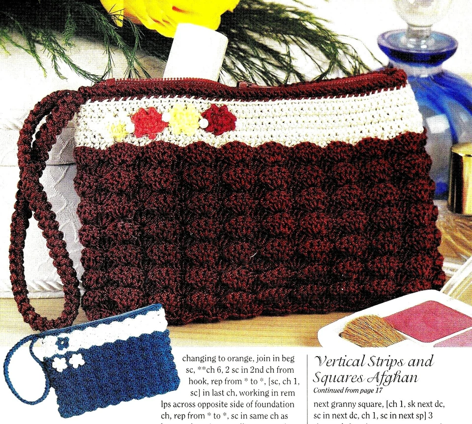 1940's Clutch Bags/Purse/Crochet Pattern INSTRUCTIONS ONLY - Image 1 of 1