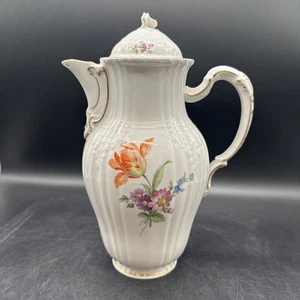 KPM Kaffeekanne Rocaille ,Blumen&Goldrand ,Dekor 36 ,1.Wahl ,Porzellan - M.24 - Bild 1 von 15