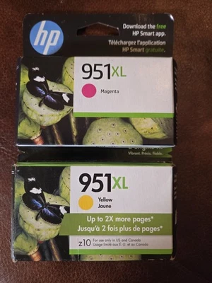 Genuine HP 951XL Magenta and Yellow Lot High Yield Ink Cartridge 2021 / 2024 - Image 1 of 2